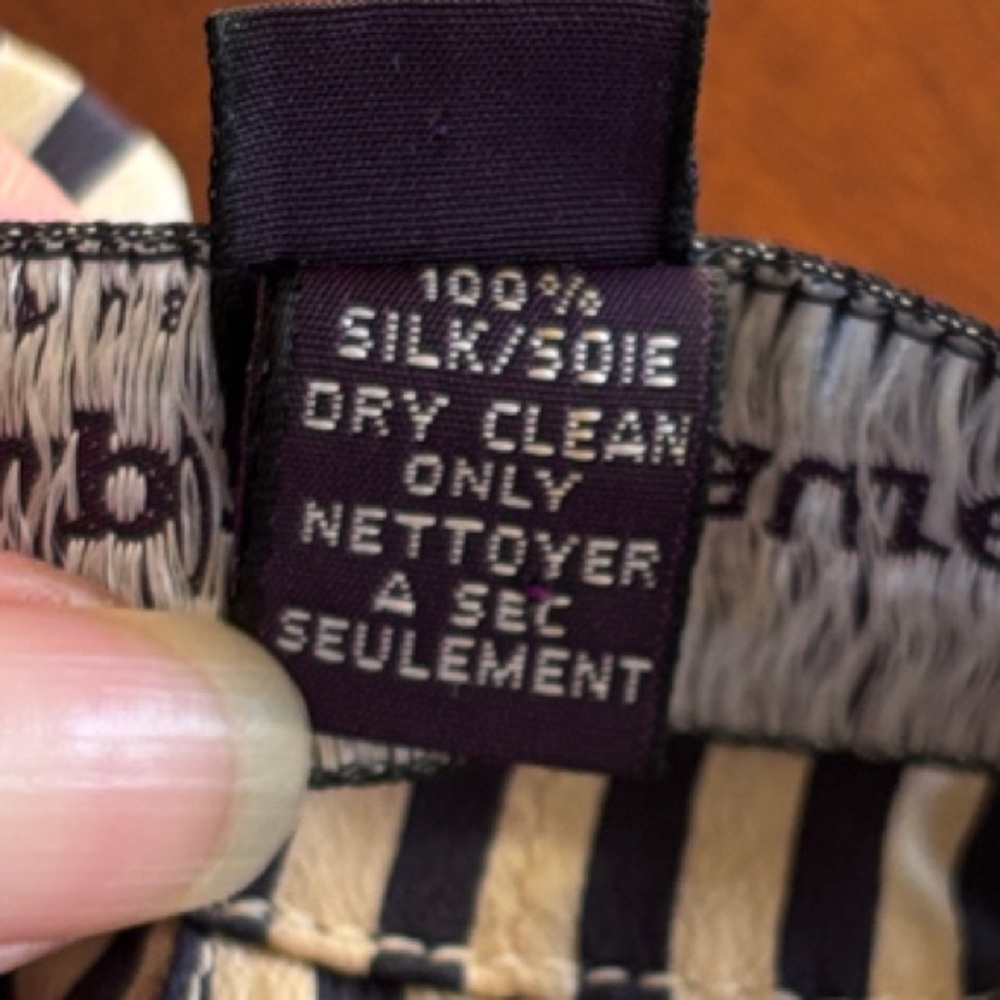 Ralph Lauren Black & White Striped‎ Silk Wide Leg Pants, Drawstring, Silk Rope - Picture 5 of 10